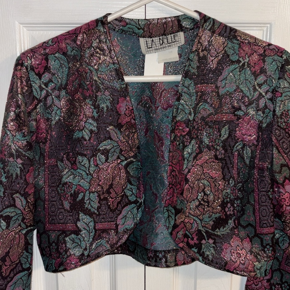Floral Tapestry Cropped Jacket